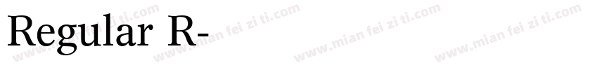Regular R字体转换
